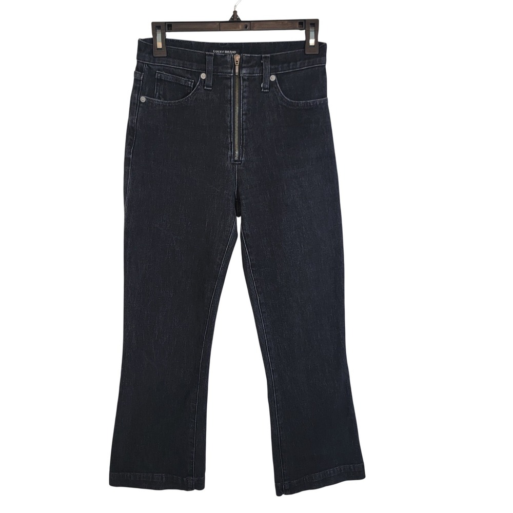 Lucky Brand High Rise Crop Mini Boot Bridgette Denim Jeans Sz 4 / 27 Zipper